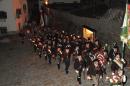 Sch�tzenkompanie beim Einzug auf der Dorfgasse