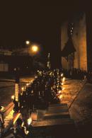 Sch�tzenkompanie beim Eintrffen im Kirchenbereich